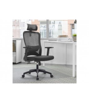 OFFICE CHAIR SAMMY - H (2 IN 1) HIGH BACK MESH BL
